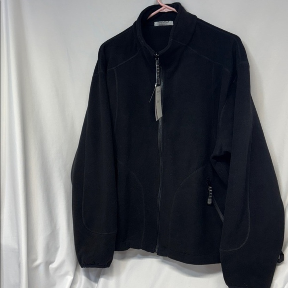 River’s End black full zip up adjustable long sleeve jacket coat